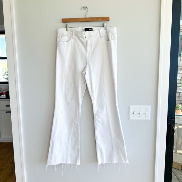 Kut From The Kloth Stella High Rise Fab Ab Flare Jeans White 16 - Picture 2 of 12